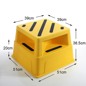 Square Anti-slip Car Wash <b>Stools</b> Non-slip Foot <b>Stool</b> <b>Plastic</b> Industrial Step <b>Stool</b> - Product Image 4