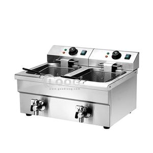 Série <span class=keywords><strong>professionnelle</strong></span> <span class=keywords><strong>Friteuse</strong></span> Double Réservoir <span class=keywords><strong>Friteuse</strong></span> <span class=keywords><strong>avec</strong></span> <span class=keywords><strong>Vidange</strong></span> - Product Image 6