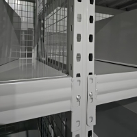 Étagères de rangement réglables à 4 niveaux en acier, finition peinture poudrée, pour entrepôt