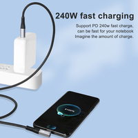 Câbles de charge rapide USB Type C vers Type C PD 3.1 en gros, câbles de charge à angle de 90 degrés C vers C, directement du fabricant de Shenzhen