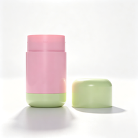 Flacon de déodorant en PP de 50 ml avec bouchon à clip, récipient en plastique rond pour baume parfumé solide