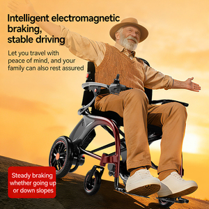 Fauteuil roulant électrique <span class=keywords><strong>pliable</strong></span> avec moteur sans balais 800W, design léger en fibre de carbone haut de gamme, certifié CE, vente en gros disponible - Product Image 2