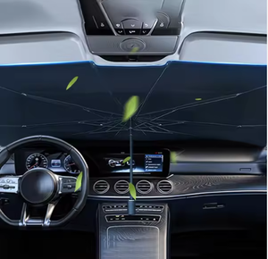 Pare-soleil et revêtement de protection solaire, isolation thermique, pliable, résistant aux UV, pare-soleil de pare-brise de voiture, parapluie, poignée manuelle en plastique - Product Image 4