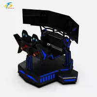 Simulador de Carreras VR Personalizado de Fábrica, Simulador F1 de 3 Pantallas, Máquina de Juego de Carreras VR 9D con Movimiento