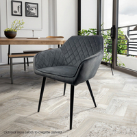 Chaise de salle à manger contemporaine verte noire grise bleue Chesterfield moderne italienne chaise de salle à manger rembourrée en cuir PU/velours tuftée