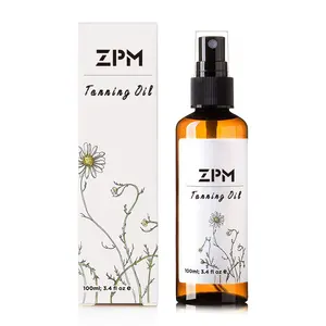 ZPM OEM/ODM Private Label vendita calda Spray abbronzante naturale Sun Tan Oil Spray soluzione marrone chiaro cappotto Base colore competizione Super scuro