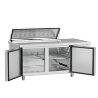 Congélateur commercial sur mesure sous comptoir, réfrigérateur de travail pour salades à refroidissement par air, équipement de réfrigération de comptoir