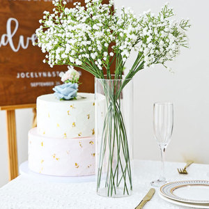 <span class=keywords><strong>Jarrones</strong></span> de vidrio de cilindro de vidrio transparente para centros de mesa Jarrón de portavelas flotante de vidrio alto - Product Image 4