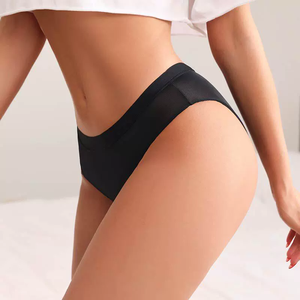 Bragas Menstruales OEM <span class=keywords><strong>de</strong></span> Cintura Baja para Flujo Abundante, Ropa Interior Absorbente para Incontinencia Nocturna para Mujer, Bragas Menstruales a Prueba <span class=keywords><strong>de</strong></span> Fugas <span class=keywords><strong>de</strong></span> 4 Capas - Product Image 2