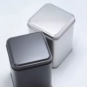 Caja Rectangular Hermética Personalizada para Té, Envase de Hojalata de Grado Alimenticio, Impresión CMYK, Grabado en Relieve, Reciclable para Azúcar y Goma de Mascar - Product Image 1