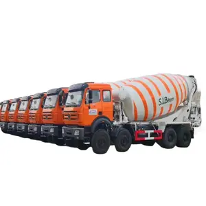 China North-benz 8x4 12m3 Concrete Agitator Cement Concrete Mixer Tank Truck for sale