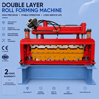 Machine de formage de tôles de toiture en acier coloré haute précision et de tuiles émaillées double couche avec engrenages, roulements et moteur