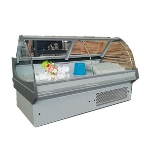 Butchery butcher cửa hàng thương mại mở bánh sandwich hải sản tươi sống thịt Deli ngang hiển thị tủ lạnh tủ lạnh thịt mát <span class=keywords><strong>Showcase</strong></span> - Product Image 3