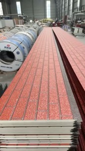 Mô hình thiết kế bên ngoài bức tường cách nhiệt khắc tấm trang trí ngoài trời Polyurethane EPS Sandwich Panel cho Nhà kho hội thảo - Product Image 3