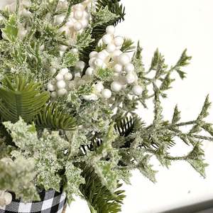 Simulación Flocado Mini Desktop Tree Potted Pe Decoraciones navideñas originales - Product Image 2