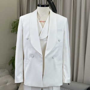 Мужской деловой костюм-тройка с застежкой-молнией, ветрозащитный и дышащий, приталенный, для оптовой продажи - Product Image 5