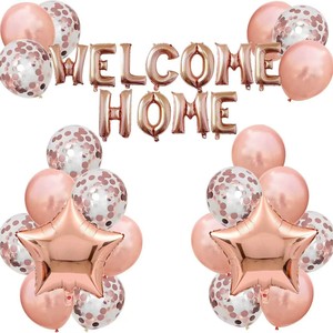 Ensemble de ballons 'Bienvenue à <span class=keywords><strong>la</strong></span> <span class=keywords><strong>maison</strong></span>' <span class=keywords><strong>pour</strong></span> bébé garçon, ballons en aluminium bleus avec lettres et étoiles, ballons en latex à confettis, décorations <span class=keywords><strong>pour</strong></span> fête de naissance ou de baby shower - Product Image 5