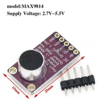 Amplificador de Micrófono Electret MAX98357 MAX4466 MAX9814, Módulo Amplificador de Audio Estable MAX9814 Compatible con ESP32 Raspberry Pi