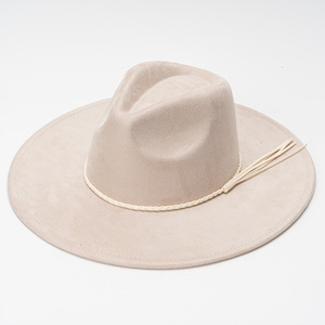 New 9.5cm Wide Brim Suede Fedora <b>Cap</b> <b>Men</b> Women Autumn <b>Winter</b> Felt Jazz Hats Sombrero Top Hat Panama <b>Cap</b> - Product Image 3