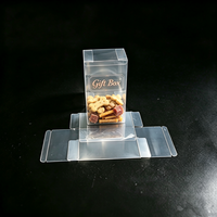 Boîte pliante en PET transparente rectangulaire recyclable personnalisée, boîte d'emballage en plastique pour friandises pour animaux de compagnie