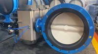 Vanne papillon populaire DN50-DN800 à ouverture rapide et à fermeture pour l'eau avec dispositif pneumatique pour un contrôle de régulation facile