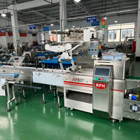Ligne de production de film plastique automatique à grande vitesse contrôlée par PLC personnalisée Ruipuhua pour biscuits, craquelins, tartes, gâteaux, gaufres