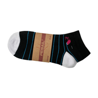 Haute qualité femmes respirant tricoté cheville chaussettes doux blanc rayé motif confortable mince pour l'été hiver