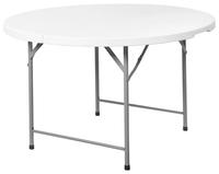 Tables rondes pliantes en plastique modernes et bon marché pour banquets, usage extérieur, hôpitaux, hôtels et pique-niques