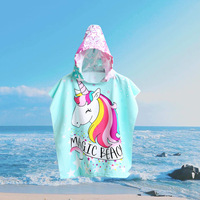 Cape de bain avec cordon de serrage pour garçons et filles