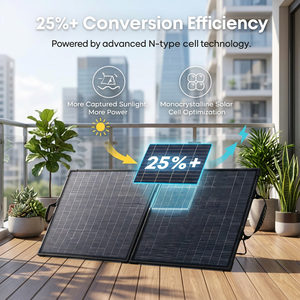 Panneau solaire Anker SOLIX PS200 200W, efficacité 25%, certifié UKCA, réglable, norme britannique - Product Image 1