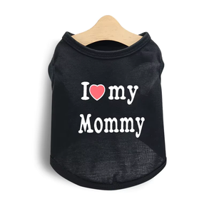 Ropa para perros medianos para cachorros, chaleco transpirable de verano para perros I Love Mommy Daddy - Product Image 3