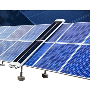 Robot de nettoyage de panneaux solaires télescopique semi-automatique personnalisé B12, machine de nettoyage de panneaux solaires à double brosse à 40 degrés - Product Image 1