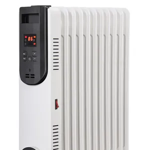 원격 제어 전기 휴대용 공간 히터 조정 가능한 온도 조절기 및 12 시간 시간 오일 채워진 라디에이터 히터