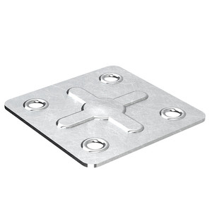 Assiettes carrées à motifs floraux 40-40 g, plaquées zinc 0,7 mm - Product Image 1