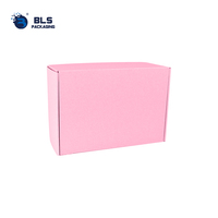 Caja de Regalo Cuadrada de Cartón Corrugado Rosa, Plegable, de Gran Capacidad, Impresa Personalizada, Reciclable, para Ropa