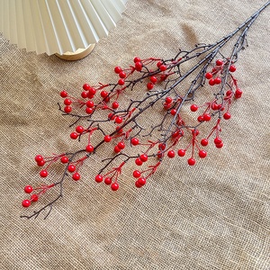 ZhiXia, venta al por mayor, materiales de espuma y plástico, fruta roja, ramas de arándanos, flor, decoración navideña para el hogar - Product Image 1
