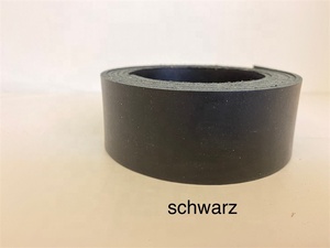 Cordon plat en cuir noir de haute qualité pour la fabrication de chaussures, accessoires de sacs, artisanat, fournitures de cuir roulé - Product Image 2