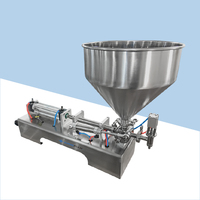 Bureau 100ml Pneumatique Piston Pompe Pâte Épaisse Miel Machine De Remplissage Boissons Produits Chimiques Huiles Sacs Pochettes Barils
