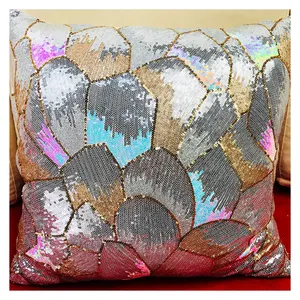 Housse de coussin Iridescent à paillettes, nouvelle taie d'oreiller de luxe, vente en gros, décoration de fête