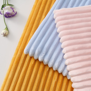 Tessuto di peluche a righe 10*10 in pile di <span class=keywords><strong>corallo</strong></span> 2cm a maglia in velluto a coste per tessuti per la casa - Product Image 4