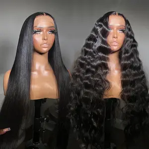 Cuticle Aligned Virgin Hair Wig 13x4 13x6 360 HD Full Frontal Lace Human Hair Wigs Glueless Raw Vietnamese Hair Wig Vendor