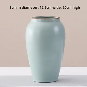 Cerámica Estética de la Dinastía <span class=keywords><strong>Song</strong></span>, Nuevo Estilo Chino, Florero Hidropónico de Gran Diámetro, Adornos Decorativos para Flores Secas, Decoración para el Hogar - Product Image 4