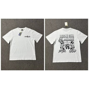 เสื้อยืดคู่รักชายหญิงสไตล์ฮิปฮอปแนวสตรีทคุณภาพสูง แขนสั้น ลายครอติเยร์ สไตล์ยุโรปและอเมริกา - Product Image 5