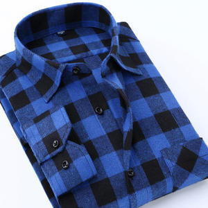 Oemtailor Fashion Chemise décontractée en flanelle à carreaux pour hommes Vente en gros Logo personnalisé Tissu de flanelle tissé à manches longues imprimé pour l'hiver - Product Image 3