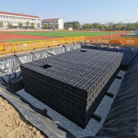 WANLIHE RM-864 Modules de réservoirs souterrains de stockage d'eau de pluie 100m³ à 95% de vide, en PP, pour drainage et contrôle des inondations urbaines en jardin