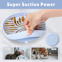 Bol de nourrissage lent pour chien en silicone de qualité alimentaire avec base à ventouse et couvercle en tapis à lécher pour chiens de petite, moyenne et grande taille