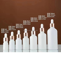 Vente Flash : Flacons d'huile essentielle ronds blancs de 5 ml, 30 ml, 50 ml en gros avec bouchon compte-gouttes pour flacon de lotion cosmétique