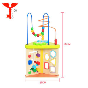 Bloc <span class=keywords><strong>de</strong></span> bois jouets Gros boulier en bois labyrinthe perles 5 en 1toy pour l'apprentissage <span class=keywords><strong>de</strong></span> bébé et jouant des jouets éducatifs - Product Image 1