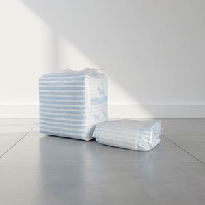 En gros Couches jetables pour chiens et chats en coton perlé, portables, super absorbantes, douces, avec film de base rayé, ODM OEM - Product Image 1