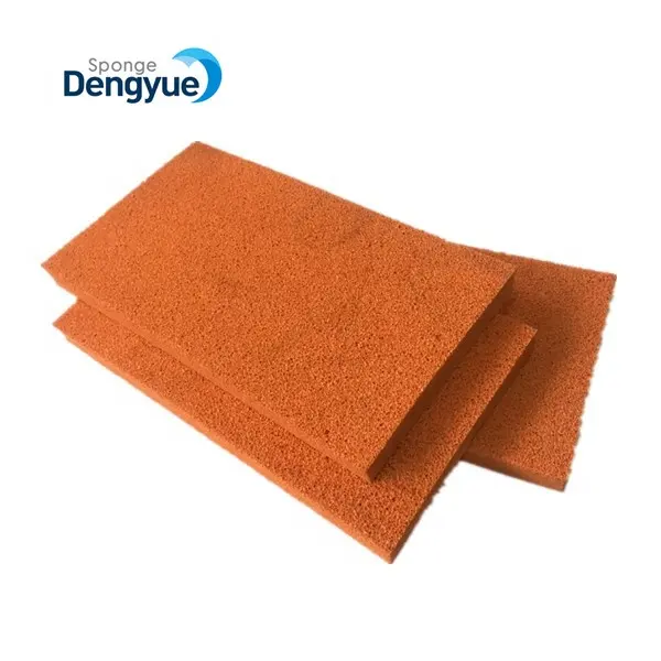 Orange anti vibration noise reduction rubber pads mats sheets high quality natural rubber